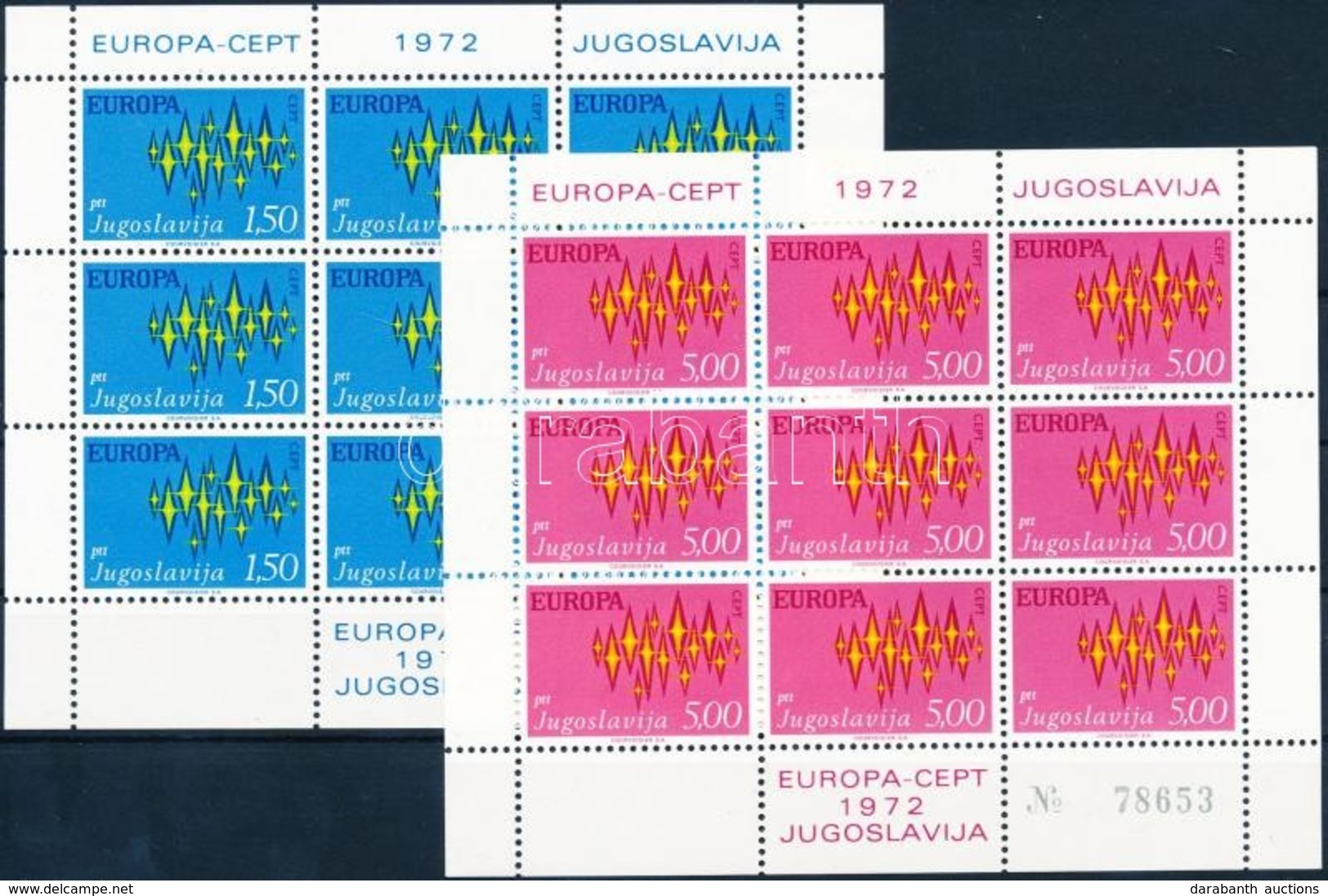 ** 1972 Europa CEPT Kisív Sor Mi 1457-1458 - Andere & Zonder Classificatie