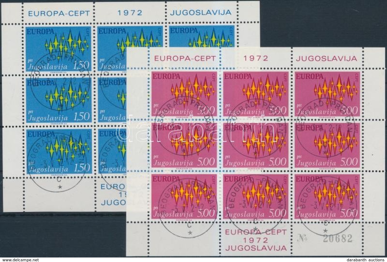 O 1972 Europa CEPT Kisív Sor Mi 1457-1458 - Andere & Zonder Classificatie