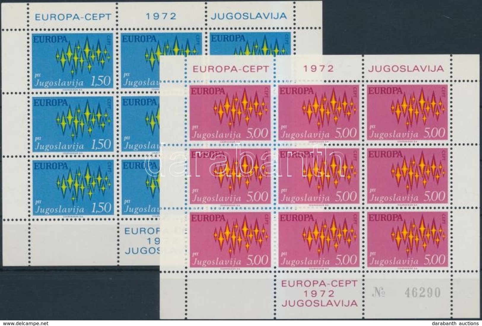 ** 1972 Europa CEPT Kisív Sor Mi 1457-1458 - Andere & Zonder Classificatie