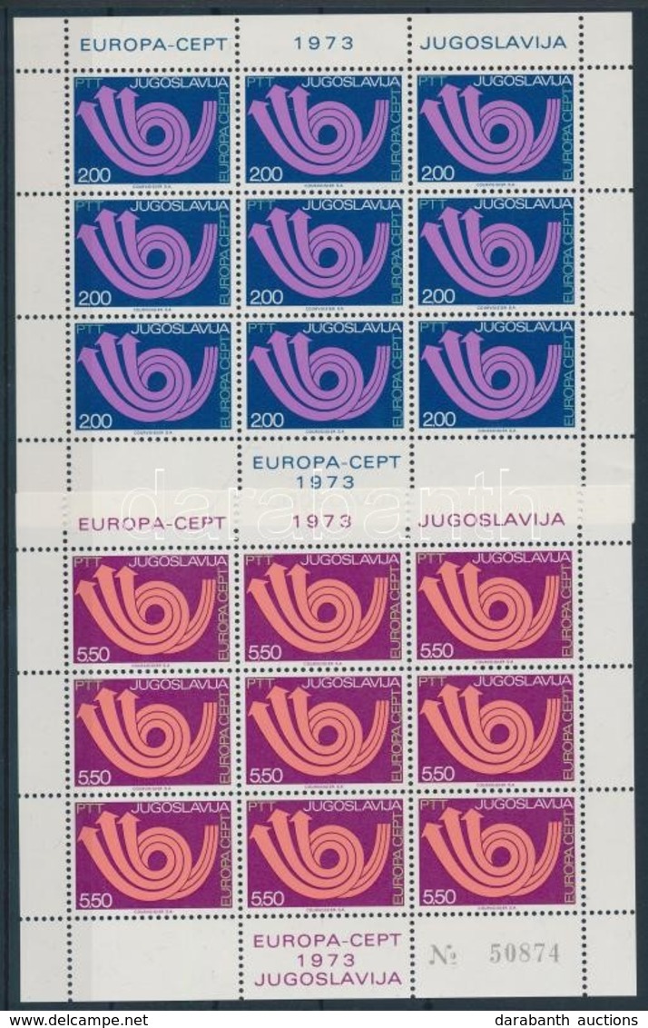 ** 1973 Europa CEPT Kisív Sor Mi 1507-1508 - Andere & Zonder Classificatie