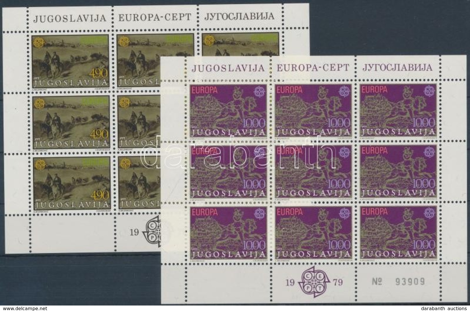 ** 1978-1979 Európa Kisívsorok Mi 1725-1726, 1787-1788 - Andere & Zonder Classificatie