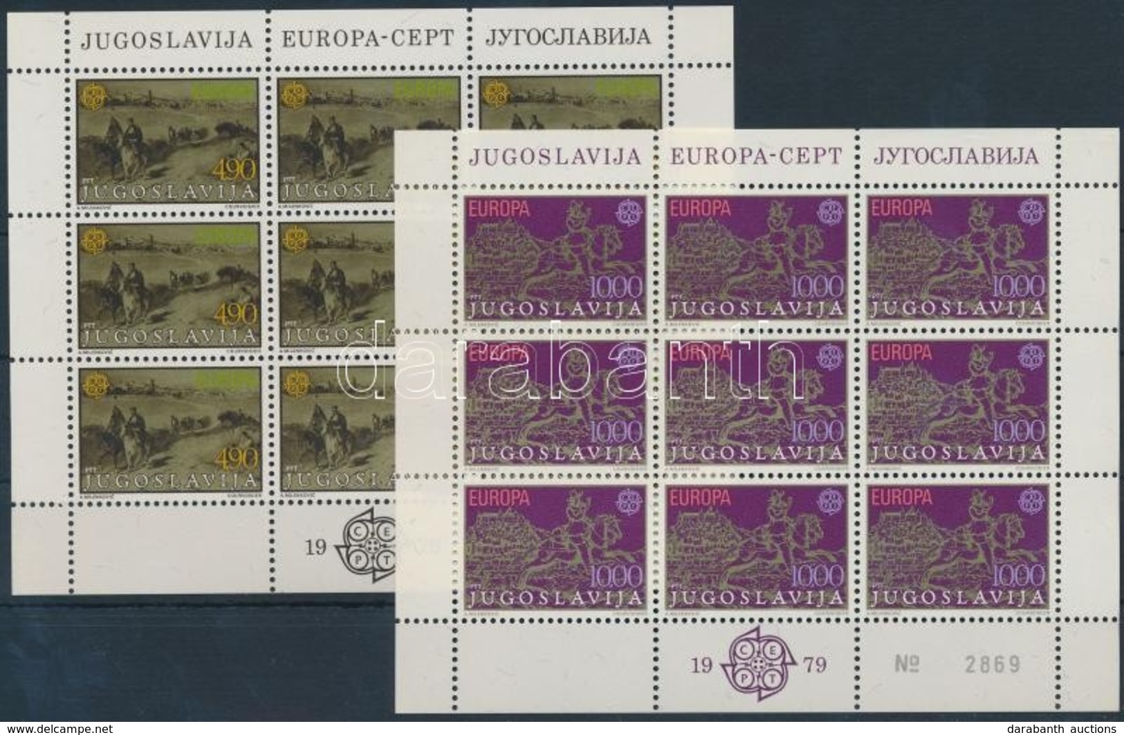 ** 1979 Europa CEPT Posta- és Távközlés Történelme Kisívsor Mi 1787-1788 - Andere & Zonder Classificatie