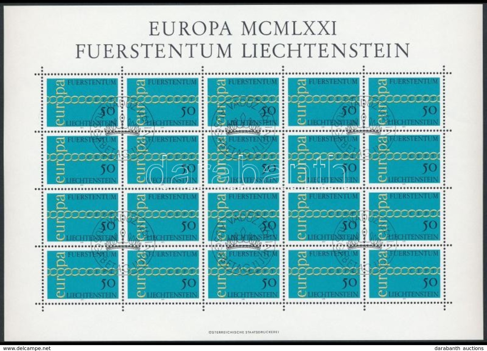 O 1971 Europa CEPT Kisív Elsőnapi Bélyegzéssel Mi 545 - Andere & Zonder Classificatie