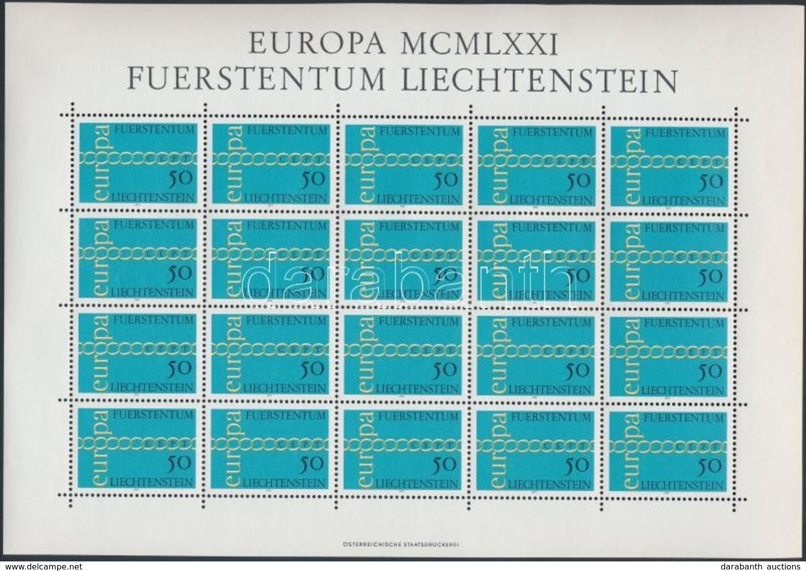 ** 1971 Europa CEPT Kisív Mi 545 - Andere & Zonder Classificatie