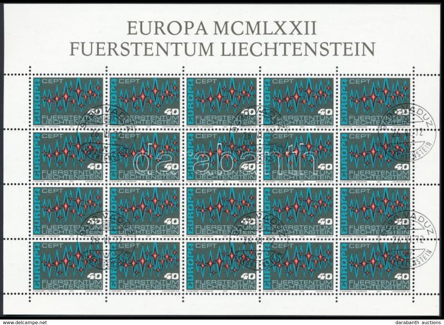 O 1972 Europa CEPT Kisív Elsőnapi Bélyegzéssel Mi 564 - Andere & Zonder Classificatie