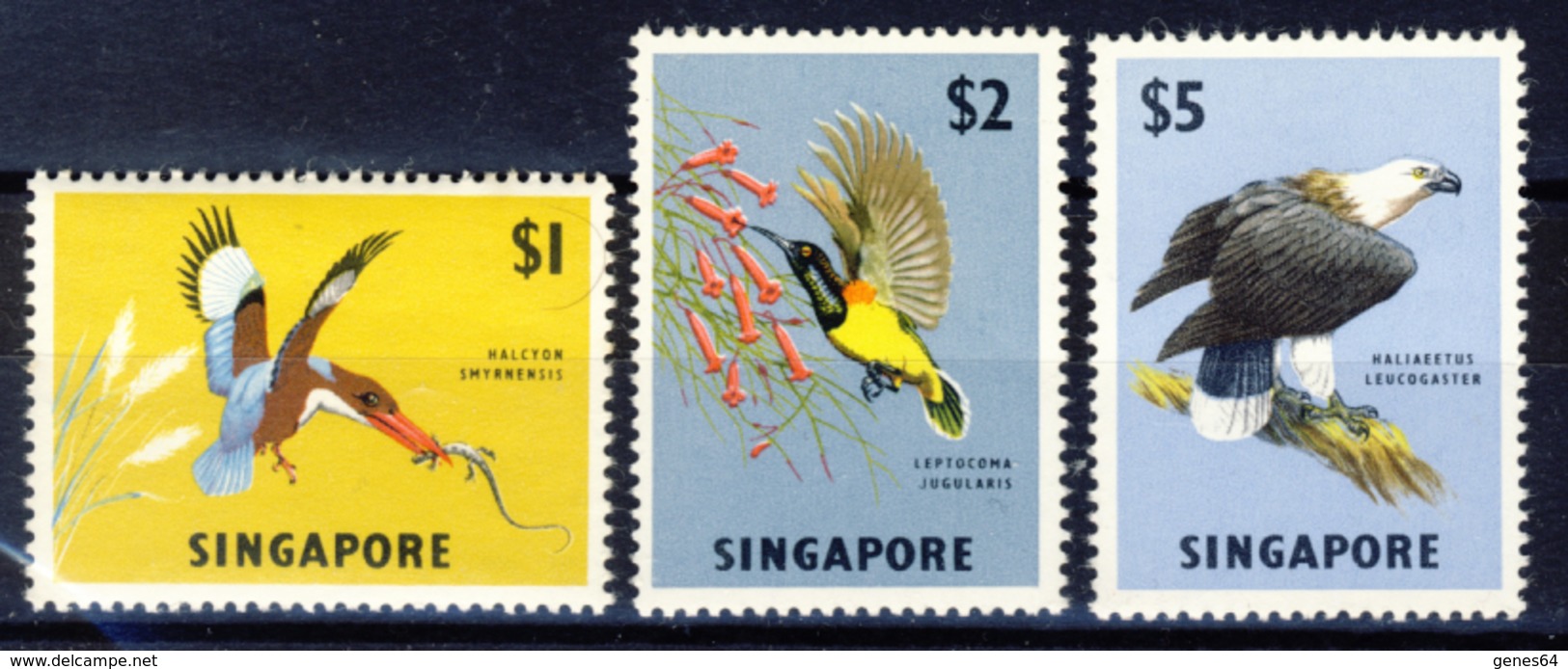 1962 Flora And Fauna - The Three High Values ​​- Catalog € 70 - Singapore (1959-...)