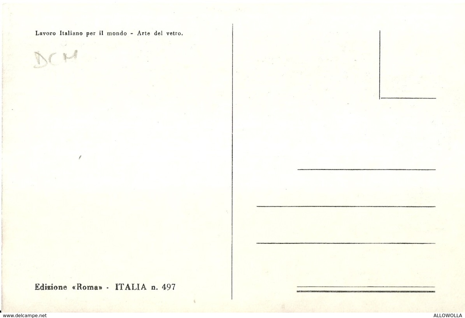 2304 "ARTE DEL VETRO-LAVORO ITALIANO PER IL MONDO " CARTOLINA POST. ILLUSTRATA ORIG. NON SPED. - Kunsthandwerk