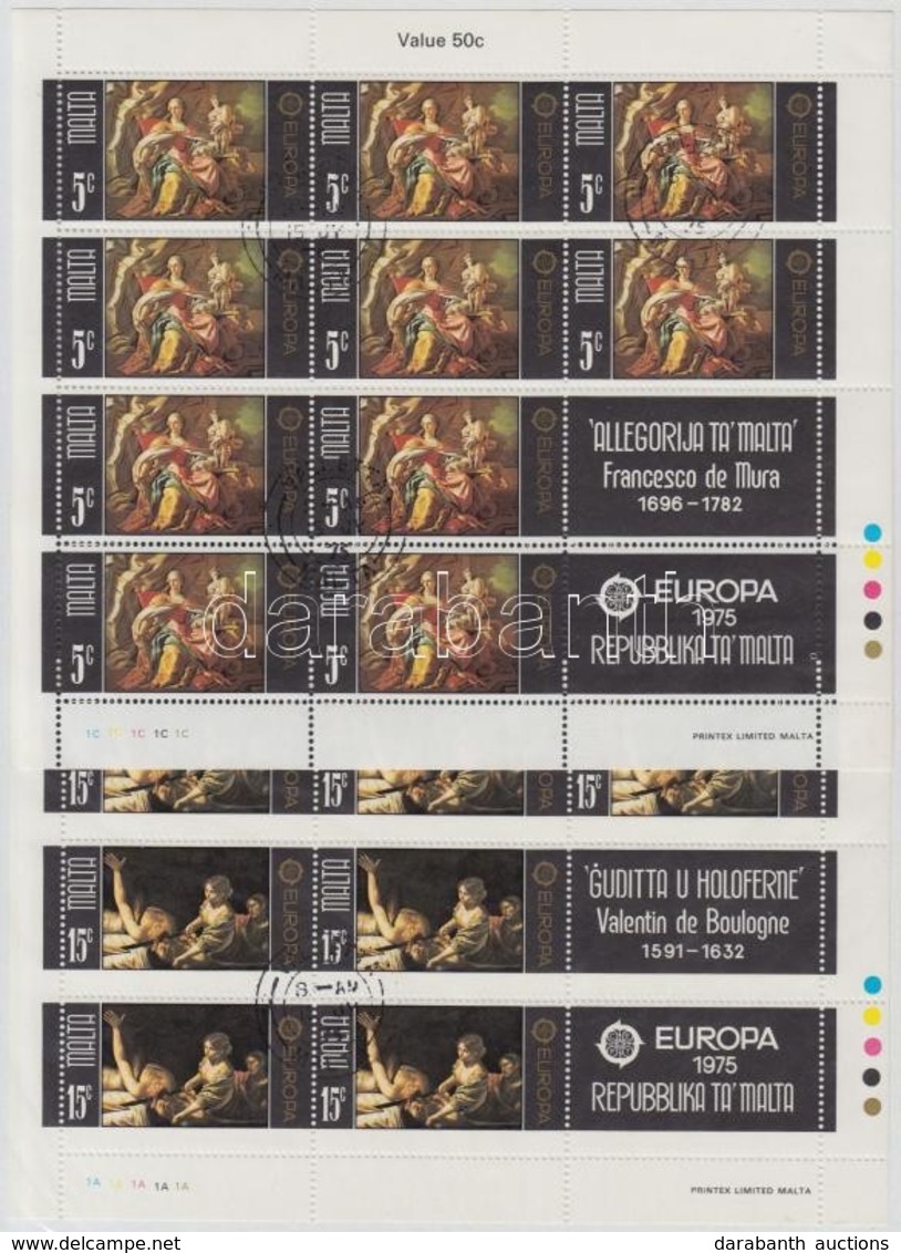 O 1975 Europa CEPT: Festmények Kisívsor Mi 512-513 - Andere & Zonder Classificatie