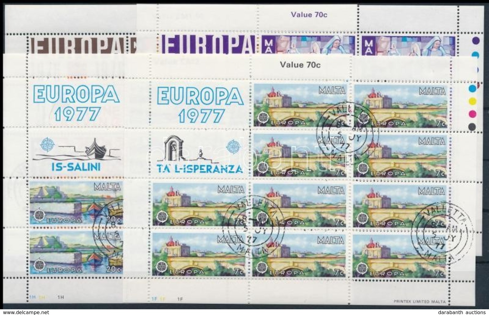 O 1976-1977 Europa CEPT 2 Kisív Sor Mi 532-533, 554-555 - Andere & Zonder Classificatie