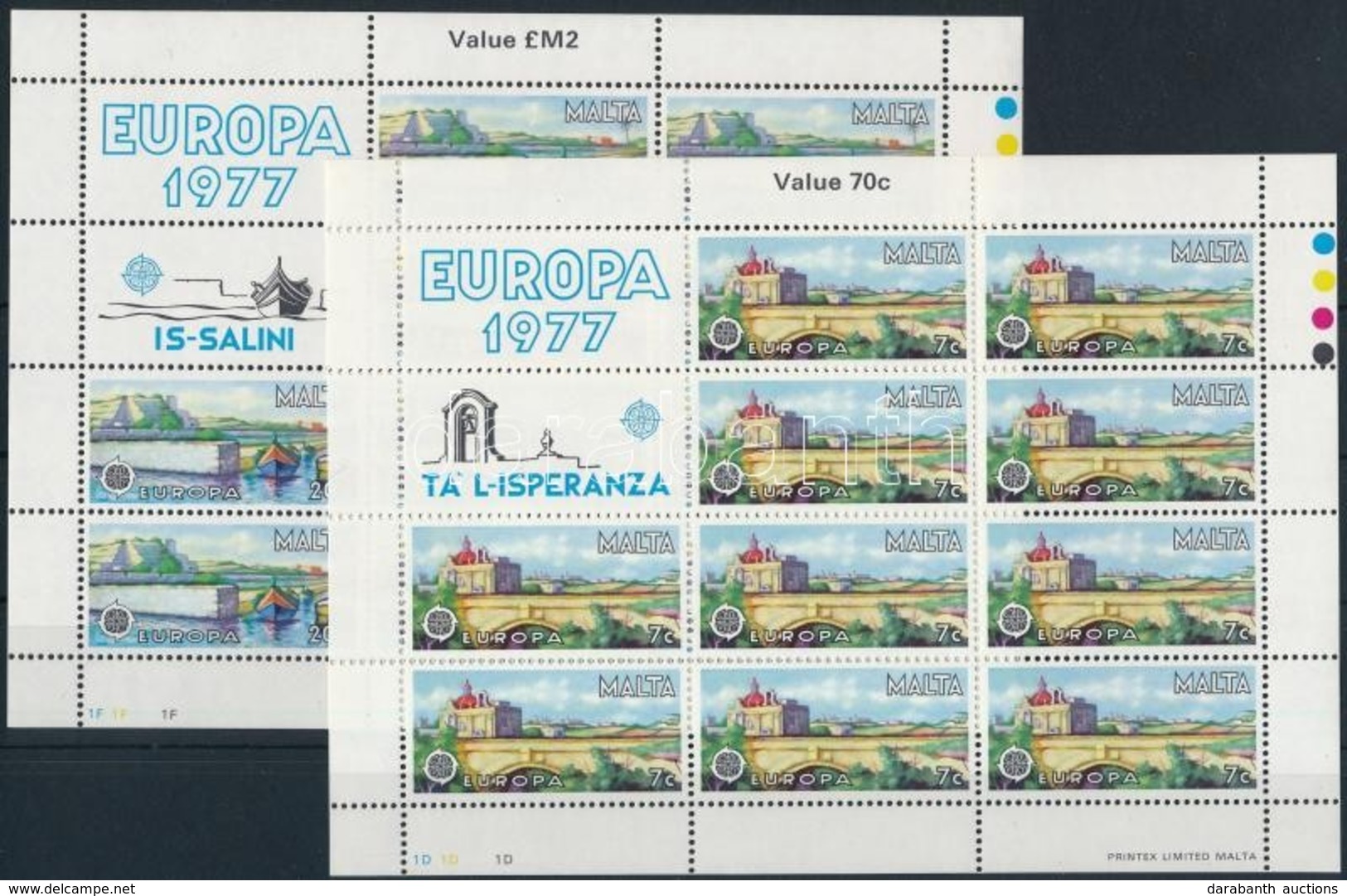 ** 1977 Europa CEPT Kisív Sor Mi 554-555 - Andere & Zonder Classificatie