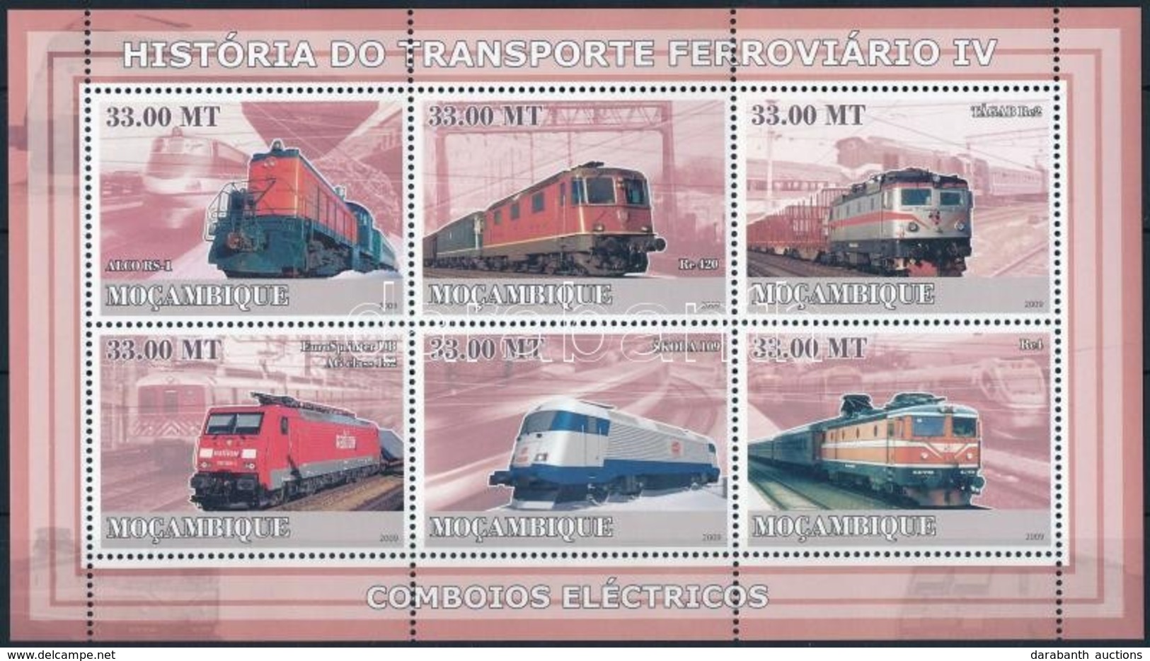 ** 2009 Közlekedési Eszközök: Vasút Kisív,
Rail Transport Minisheet
Mi 3192-3197 - Andere & Zonder Classificatie