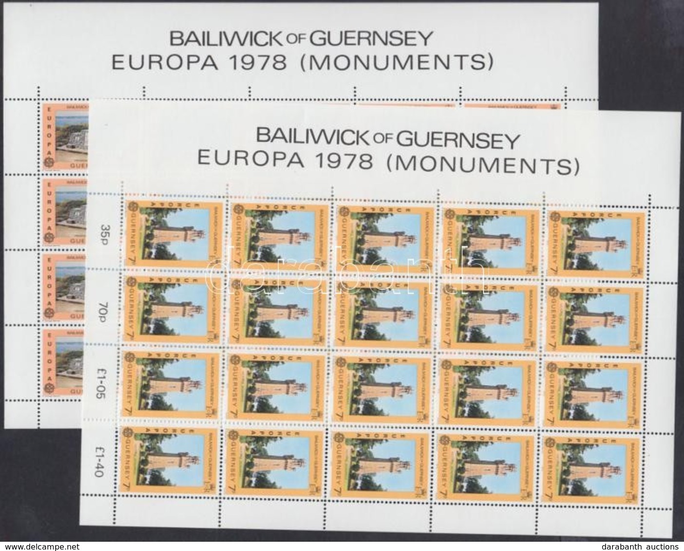 ** 1978 Europa CEPT, Történelmi épületek Kisív Sor Mi 161-162 - Otros & Sin Clasificación