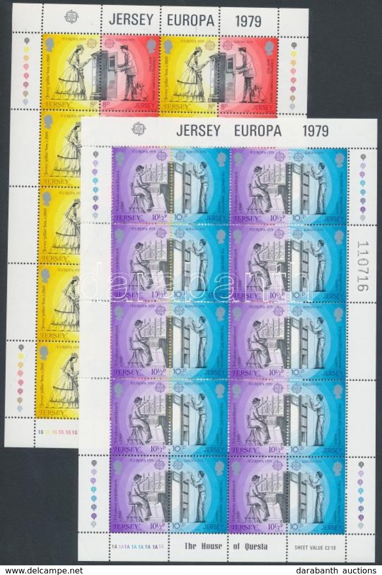 ** 1979 Europa CEPT, Posta és Távközlés Története Kisív Sor Mi 192-195 A - Andere & Zonder Classificatie