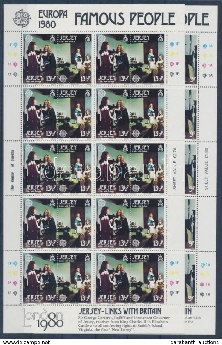 ** 1980 Europa CEPT Híres Személyek Kisívsor Mi 219-222 - Andere & Zonder Classificatie