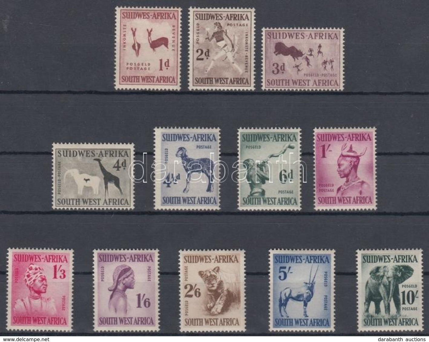 ** Délnyugat-Afrika 1954 Forgalmi Sor / Definitive Set Mi 279-290 - Andere & Zonder Classificatie