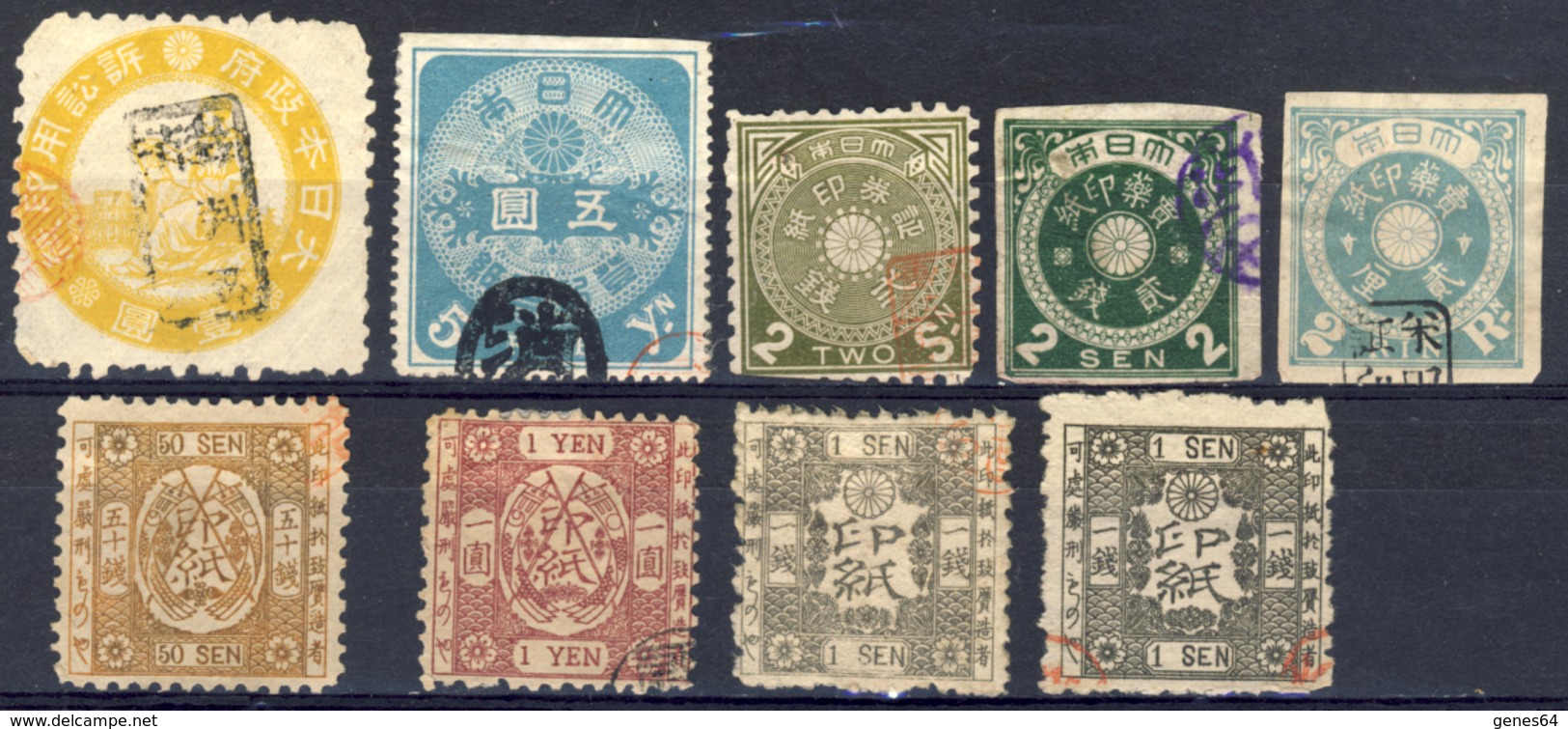 Lot Of 9 Stamps For Canceled Fees - Usati