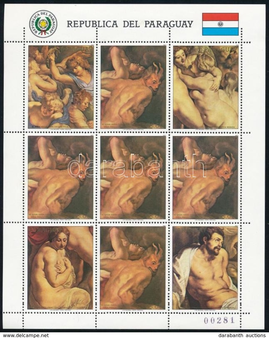 ** 1987 Rubens Festmény Kisív,
Rubens Painting Minisheet
Mi 4088 - Andere & Zonder Classificatie