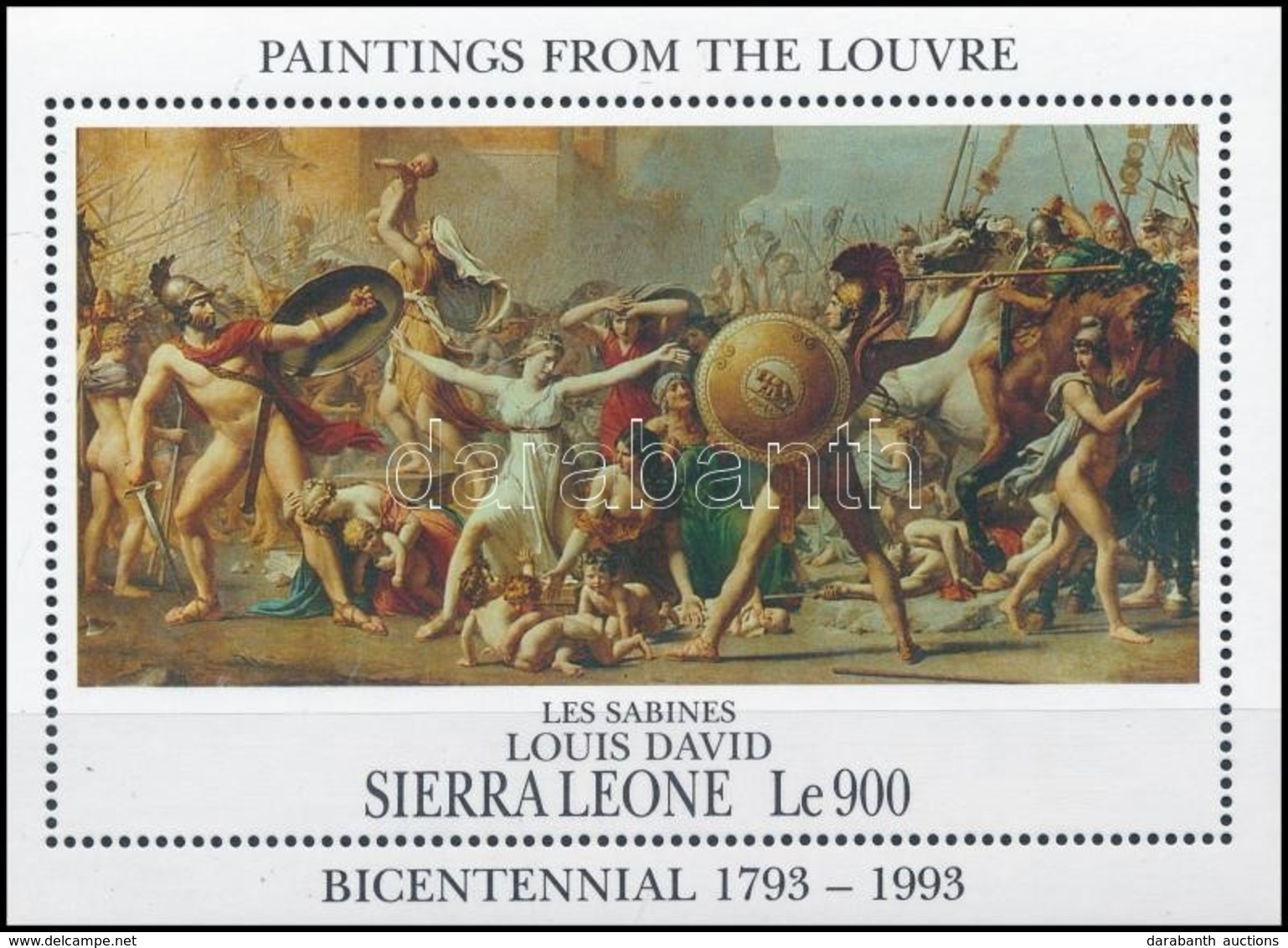 ** 1993 Festmények Louvre Múzeum Blokk,
Paintings Louvre Museum Block
Mi 219 - Andere & Zonder Classificatie