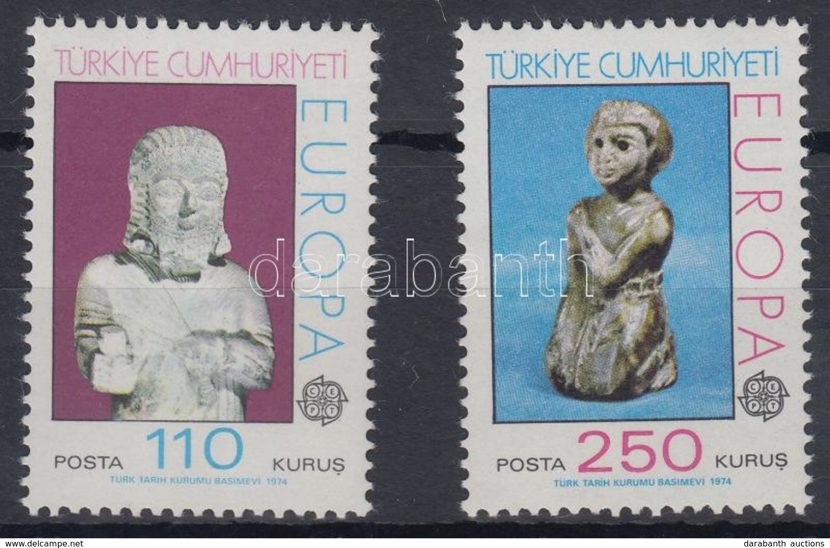 ** 1974 Europa CEPT Szobrok Sor Mi 2320-2321 - Andere & Zonder Classificatie