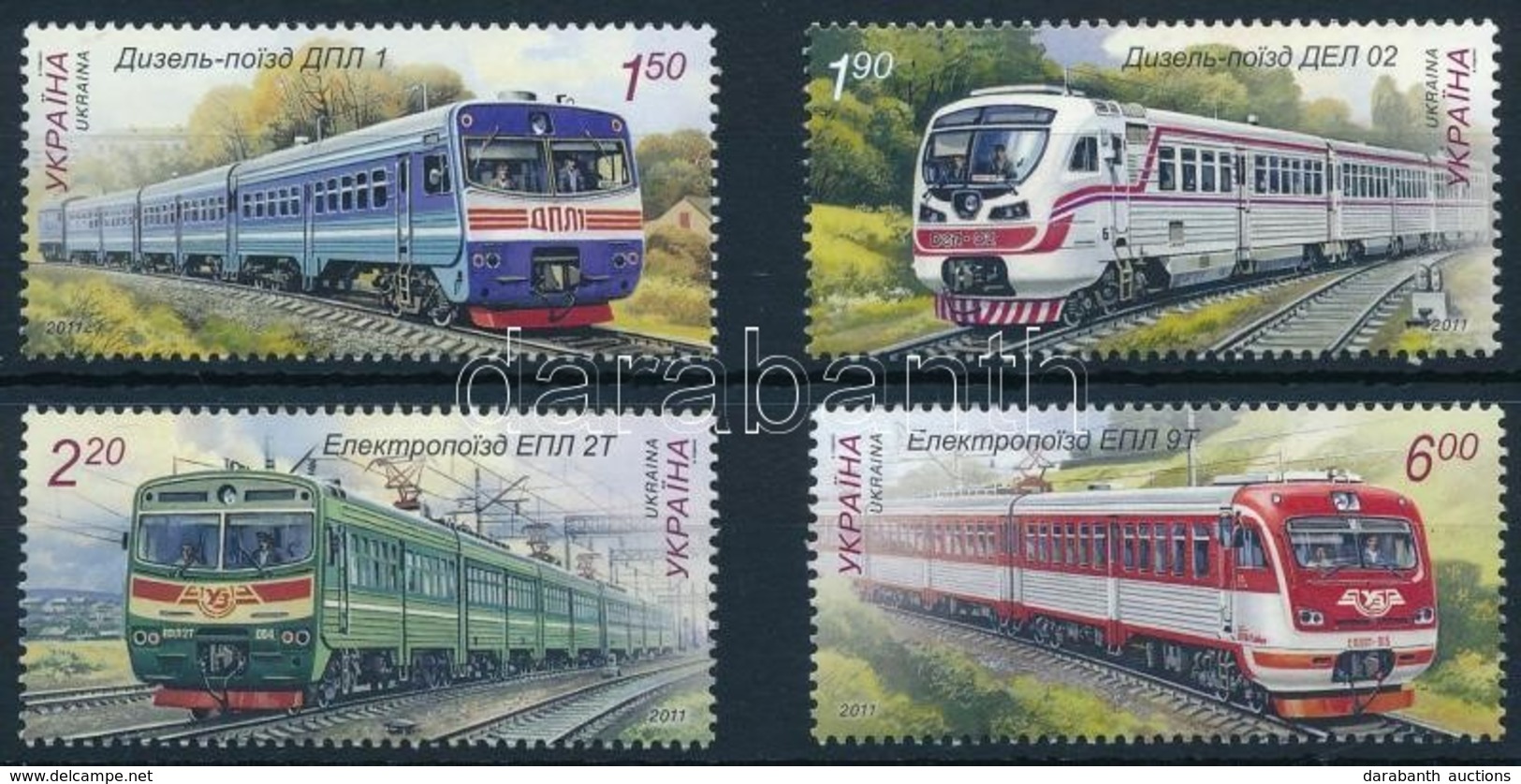 ** 2011 Vasút Sor,
Railway Set
Mi 1156-1159 - Andere & Zonder Classificatie