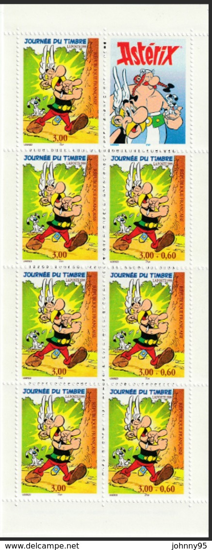 Année 1999 - N° 3227 - T-P N° 3226a X 4 + 3226 X 3 - Astérix - Albert Uderzo - Journée Du Timbre