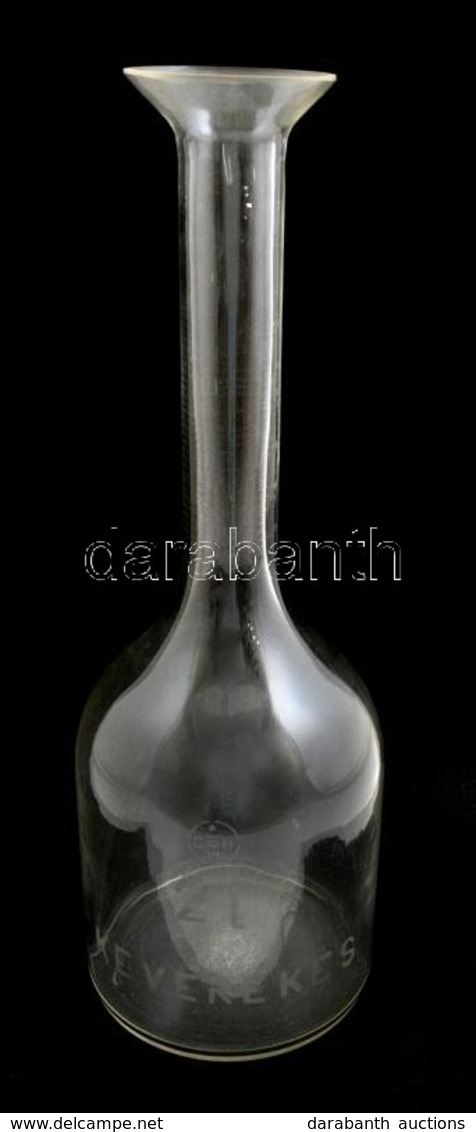 Retró Keverékes  2 Literes üvegpalack, Jelzett (OMH), Hibátlan, M: 39,5 Cm - Glas & Kristal