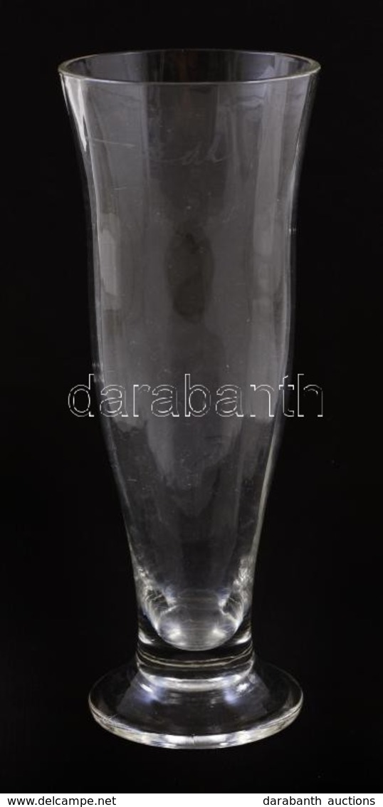 Régi 3 Dl-es Sörös Pohár, Kopásnyomokkal, Csorba Nélkül, M: 19,5 Cm - Glas & Kristal