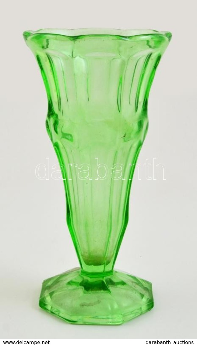 Dekoratív öntött üveg Váza, Jelzés Nélkül, Hibátlan, M: 25,5 Cm - Glas & Kristal