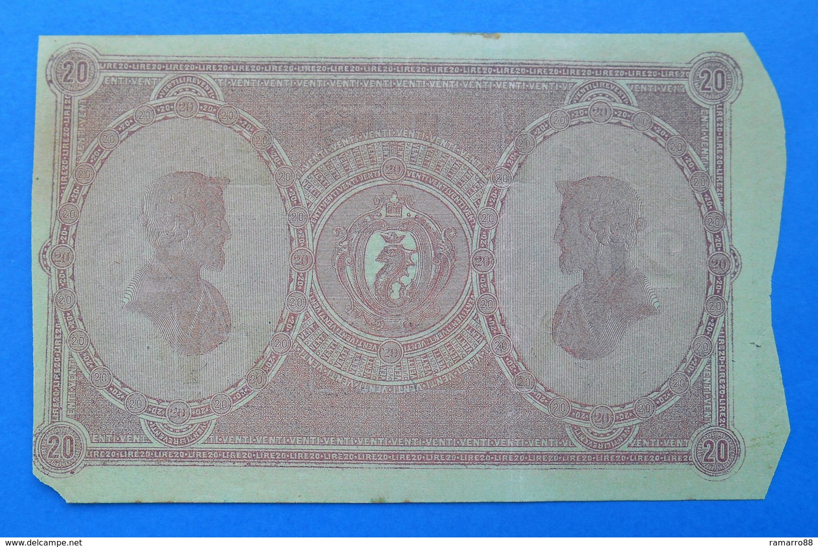 Italia Raro 20 Lire Banca Di Valdinievole In Pescia Fiduciario 1870 R5 PS961r QBB - Altri & Non Classificati