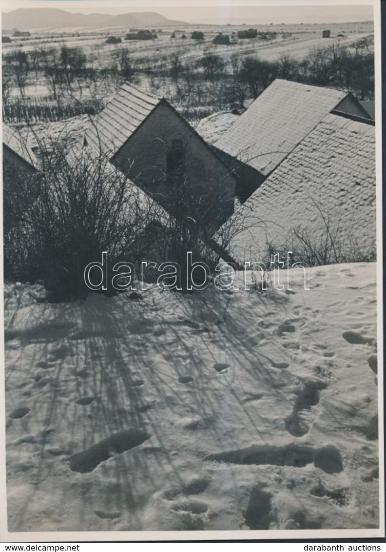 1938 Dr. Sevcsik Jenő (1899-1996): Téli Tájkép, Jelzés Nélküli Vintage Fotó A Szerző Hagyatékából, 29x20 Cm - Andere & Zonder Classificatie