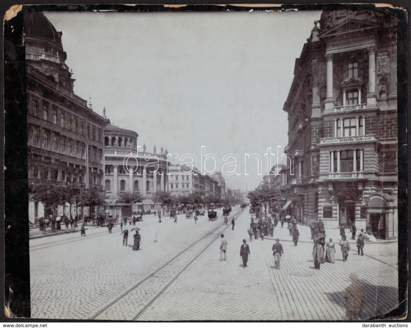 Cca 1900 Budapest, VI. Bajcsy Zsilinszky út, Andrássy út Sarka. Nagyméretű  Keményhátú Fotó. 31x24 Cm - Andere & Zonder Classificatie