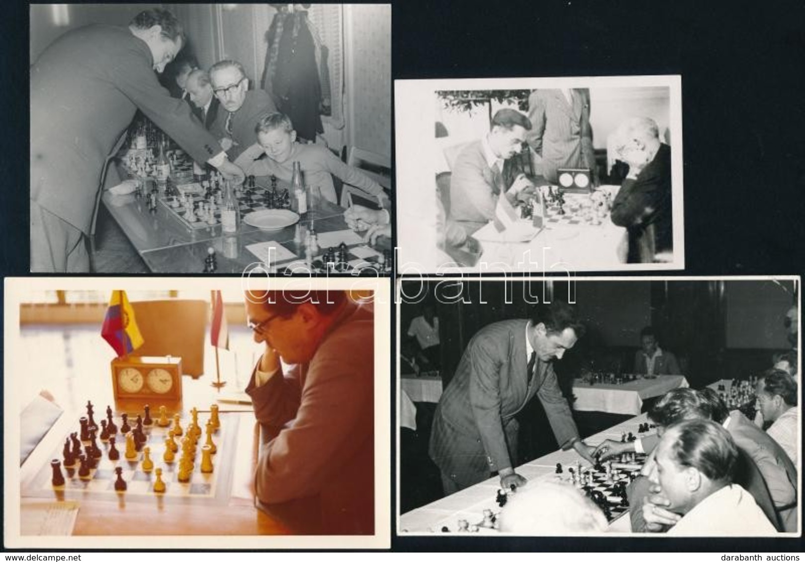 Cca 1950-1980 Sakkozókat ábrázoló Fotók / Chess Photos - Andere & Zonder Classificatie