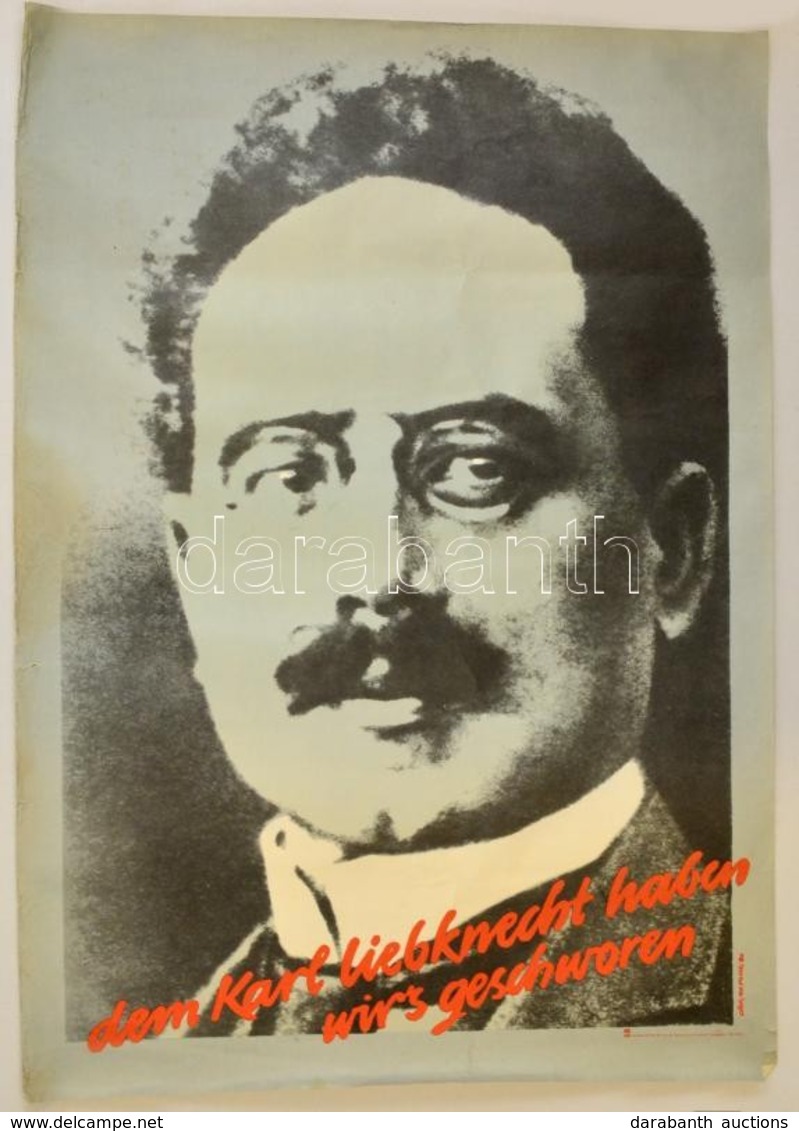 Cca 1980 Rosa Luxemburgot és Karl Liebknecht Kommunista Politkust ábrázoló Két Poszter 60x90 Cm - Andere & Zonder Classificatie