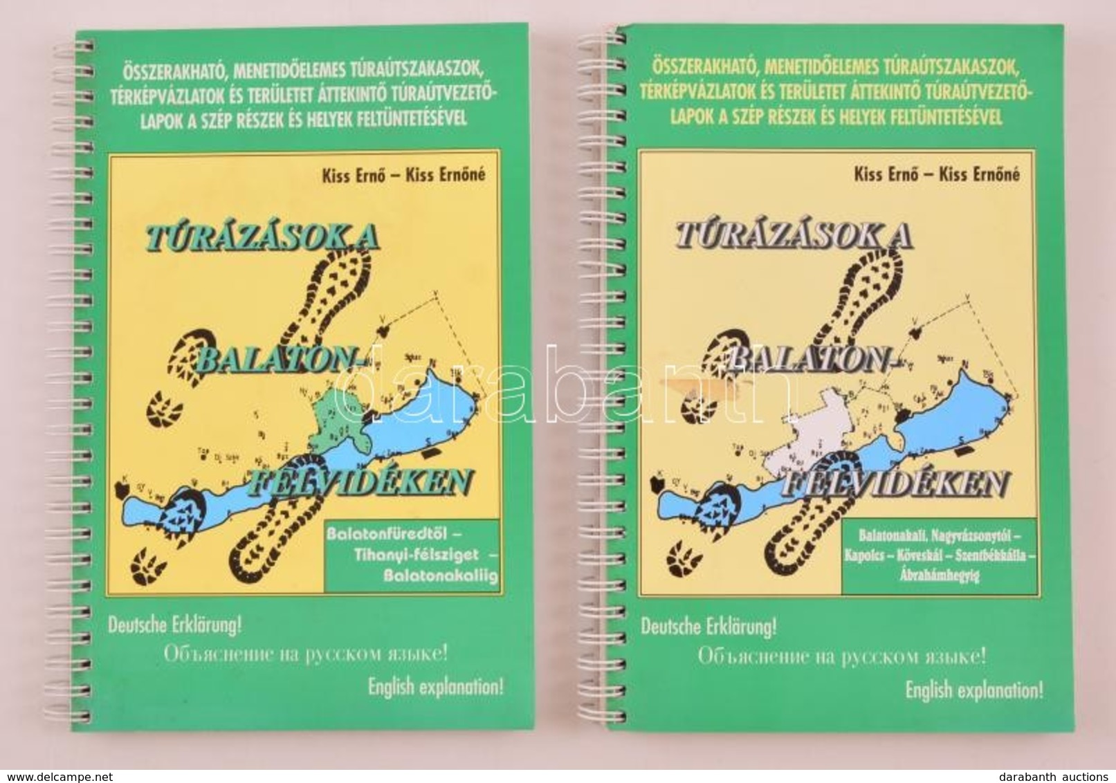 Kiss Ernő-Kiss Ernőné: Túrázások A Balaton-felvidéken.Balatonfüred, Tihanytól-Balatonakaliig. 
Balatonakali-Nagyvázsonyt - Zonder Classificatie