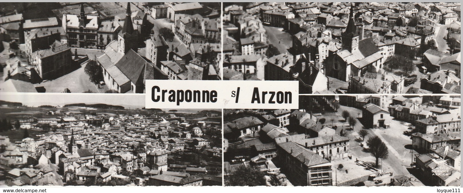 En Avion Au Dessus De Craponne Sur Arzon (vue Générale Coté Ouest Et Sud-est, Clinique Et Quartier De La Gare) - Craponne Sur Arzon