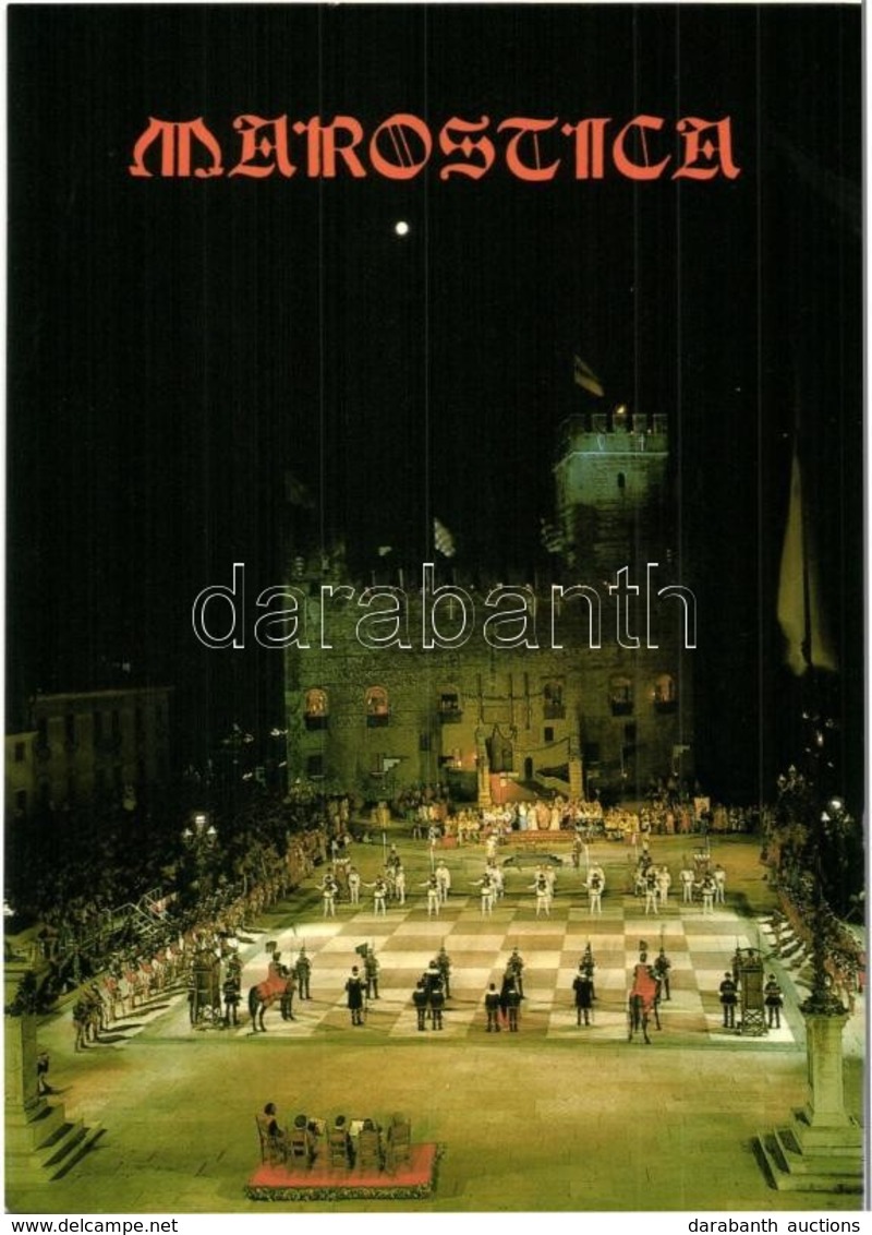 ** * 20 Db MODERN Olasz Sakkos Városképes Lap Marostica Városról / 20 Modern Italian Chess Postcards From Marostica - Zonder Classificatie