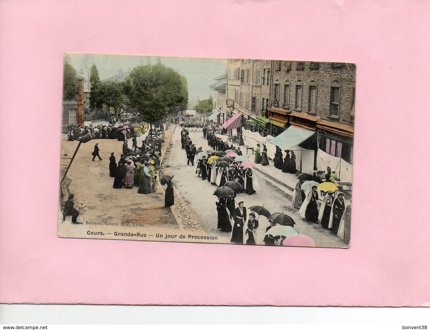 F3001 - COURS- 69 - Grande Rue - Une Jour De Procession - Cours-la-Ville