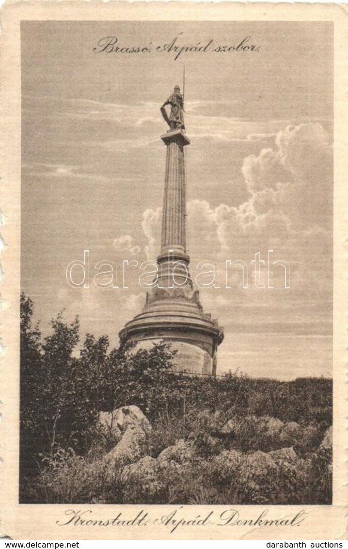 T3 Brassó, Kronstadt, Brasov; Árpád Milleniumi Emlékszobor A Cenken. Kiadja Benkő Ignác / Millenium Monument, Statue (EB - Zonder Classificatie