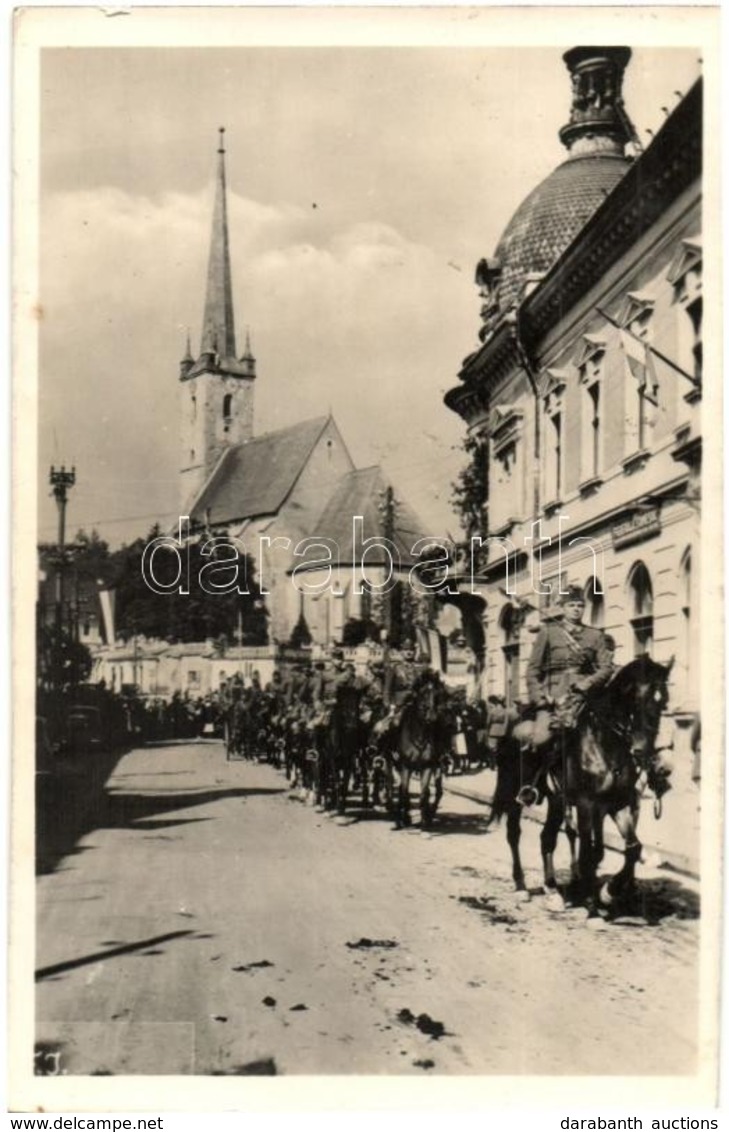 T2 1940 Dés, Dej; Bevonulás / Entry Of The Hungarian Troops '1940 Szamosújvár Visszatért' So. Stpl - Zonder Classificatie