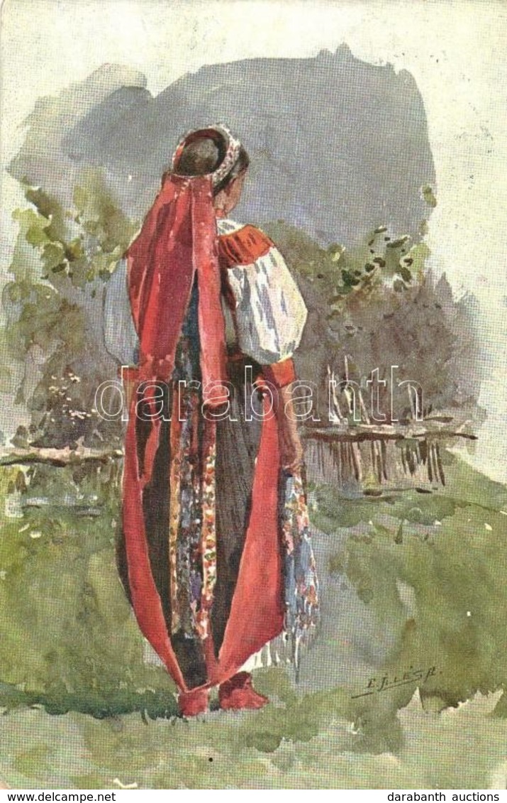 T2/T3 Kalotaszeg, Tara Calatei; Magyar Népviselet (XXVI. Sorozat) 7. Körösfői Lány, Folklór / Girl From Izvoru Crisului, - Zonder Classificatie