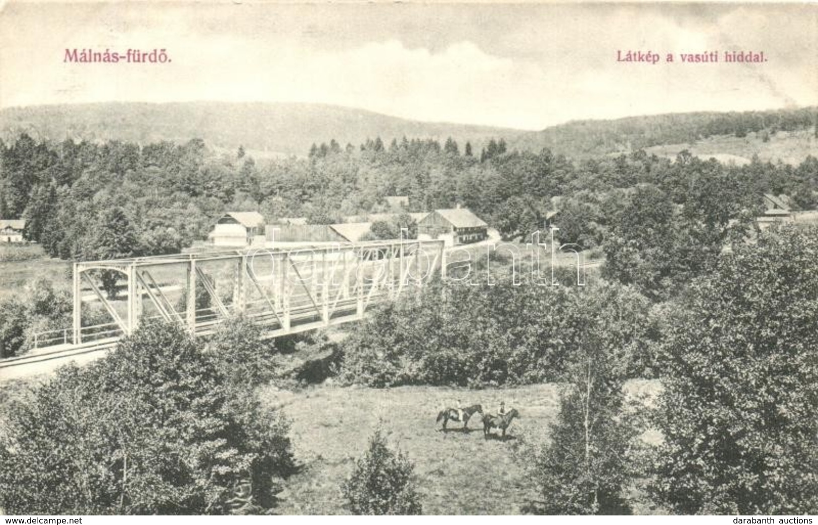 ** T2 Málnásfürdő, Malnas Bai; Látkép, Vasúti Híd / Railway Bridge - Zonder Classificatie