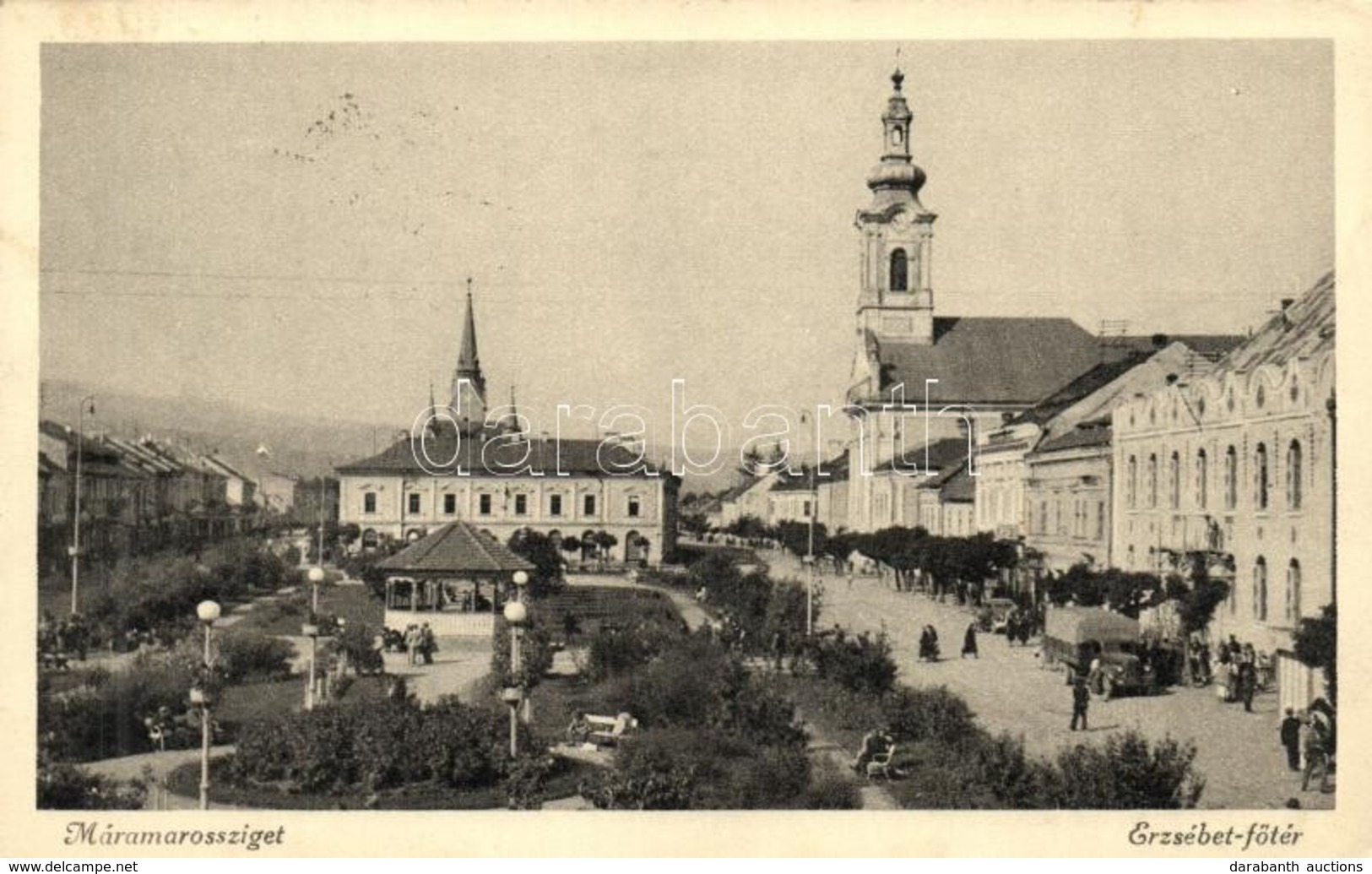 T2 Máramarossziget, Sighetu Marmatiei; Erzsébet Főtér, Teherautó / Square, Truck - Zonder Classificatie