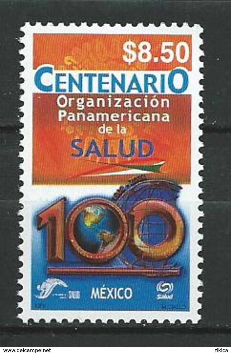 Mexico2002 The 100th Anniversary Of Pan American Health Organization. MNH - Messico