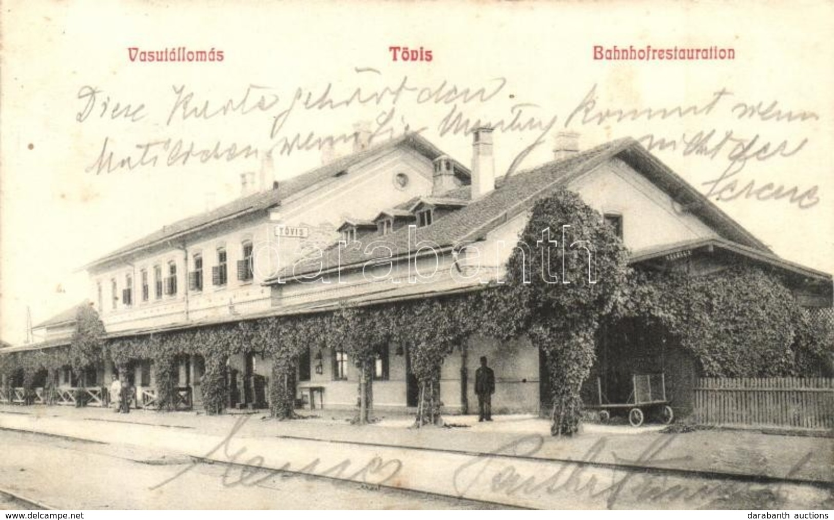 T2 Tövis, Teius; Vasútállomás étteremmel / Bahnhofrestauration / Railway Station With Restaurant - Zonder Classificatie