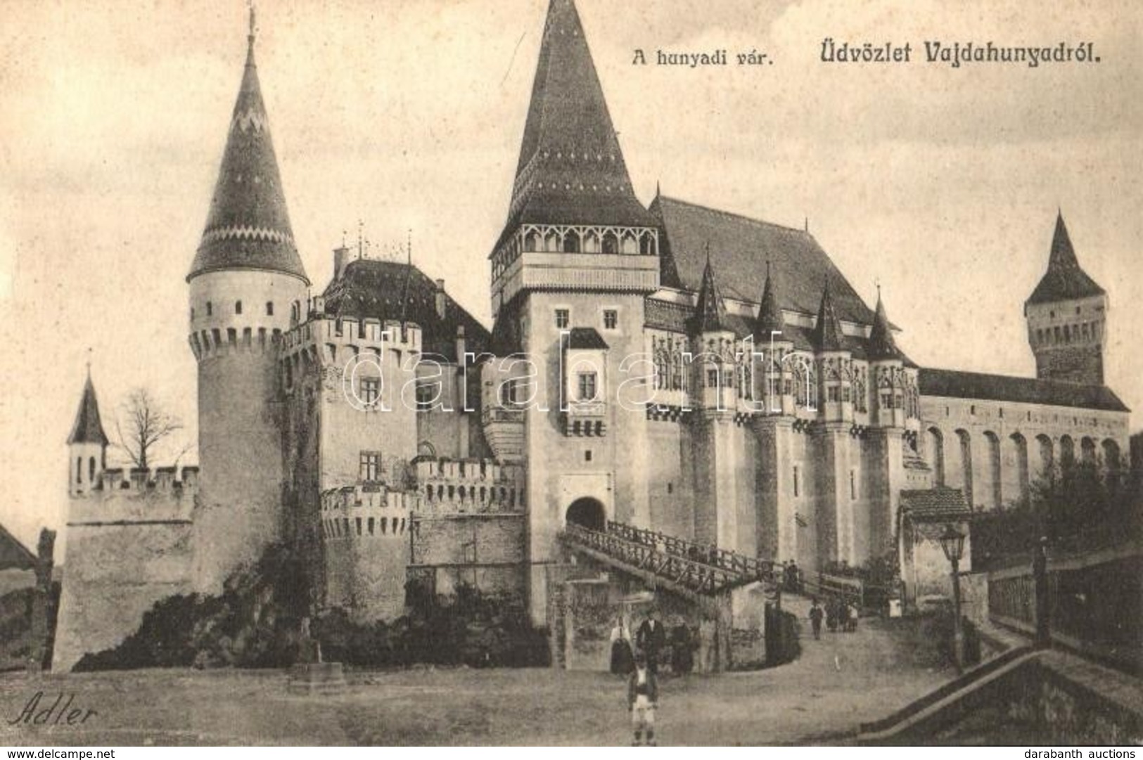 T2/T3 1910 Vajdahunyad, Hunedoara; Cetatea (Castelul) Huniadestilor / Hunyadi Vár. Adler Fényirda / Castle (EK) - Zonder Classificatie