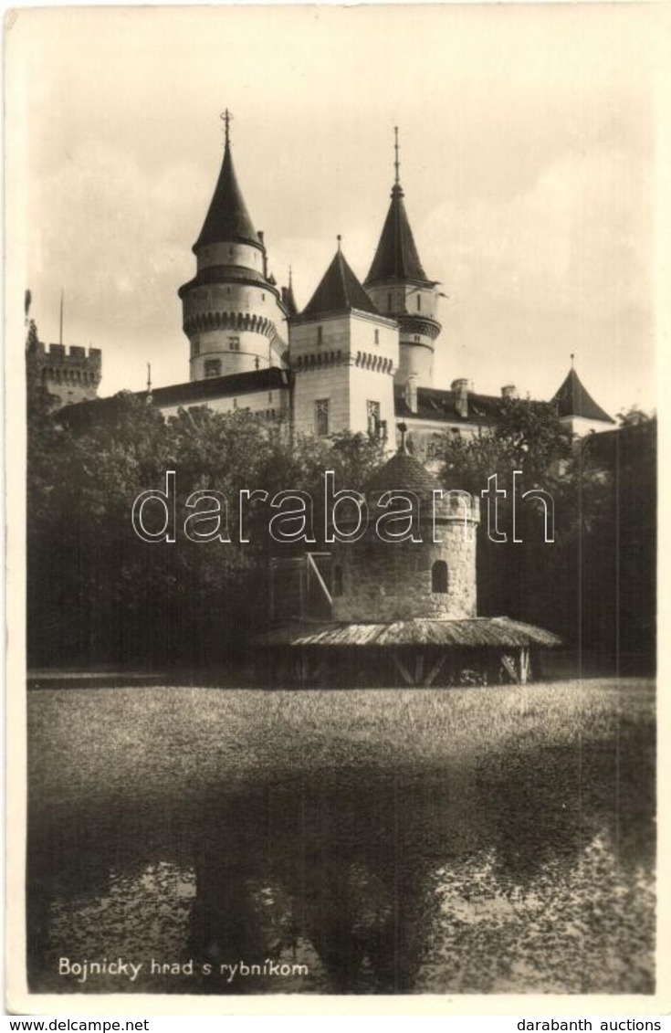 T2/T3 1937 Bajmóc, Bojnice; Gróf Pálffy Várkastély A Tóval / Bojnicky Zámok S Rybníkom / Castle With Pond - Zonder Classificatie