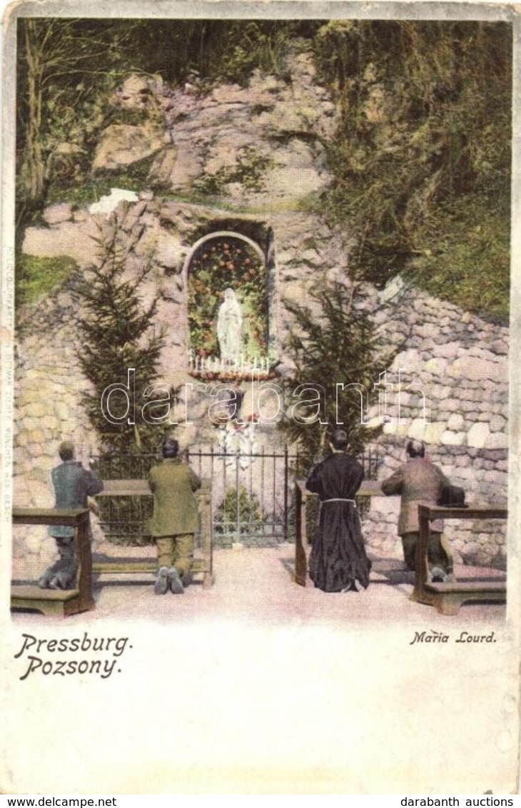 ** T3 Pozsony, Pressburg, Bratislava; Maria Lourd / Mária Szobor és Szentély. Ottmar Zieher / Mary Statue And Shrine (ki - Zonder Classificatie