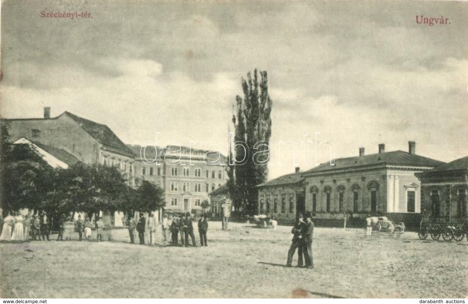 ** T2/T3 Ungvár, Uzshorod, Uzhorod; Széchenyi Tér. Kiadja Székely és Illés / Street View (fl) - Zonder Classificatie