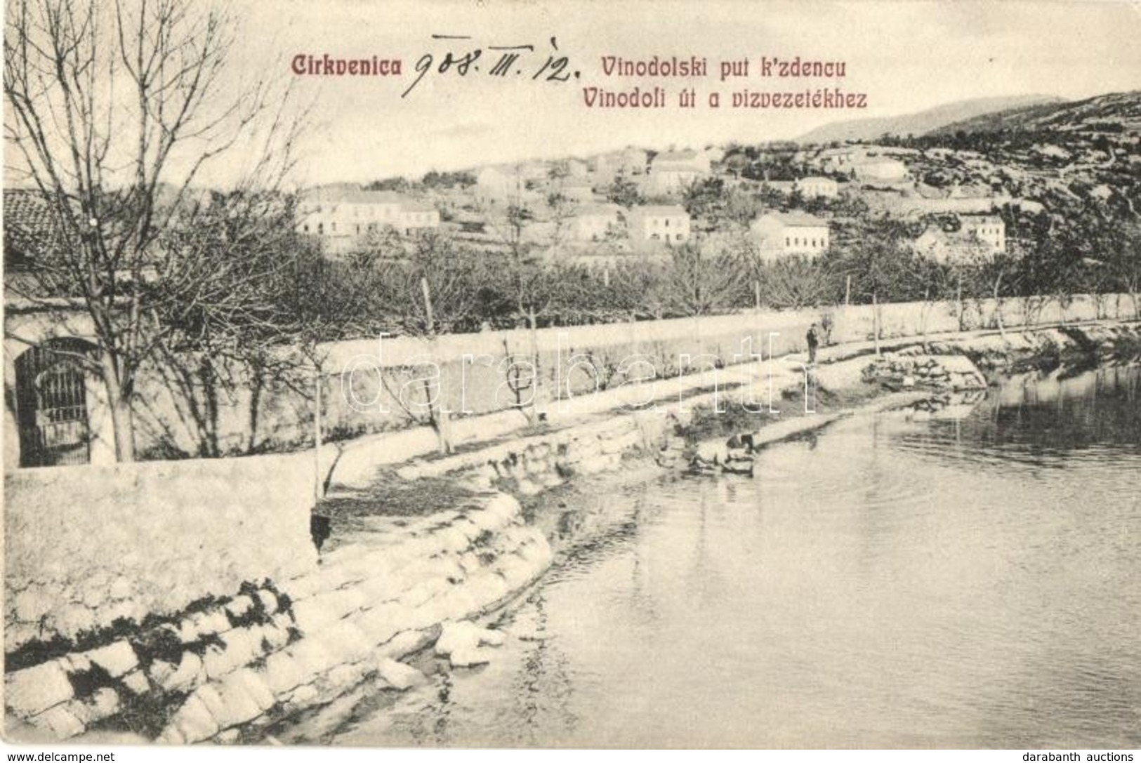 T2/T3 1908 Crikvenica, Cirkvenica; Vinodolski Put K'zdencu / Vinodoli út A Vízvezetékhez / Road To The Aqueduct (EK) - Zonder Classificatie