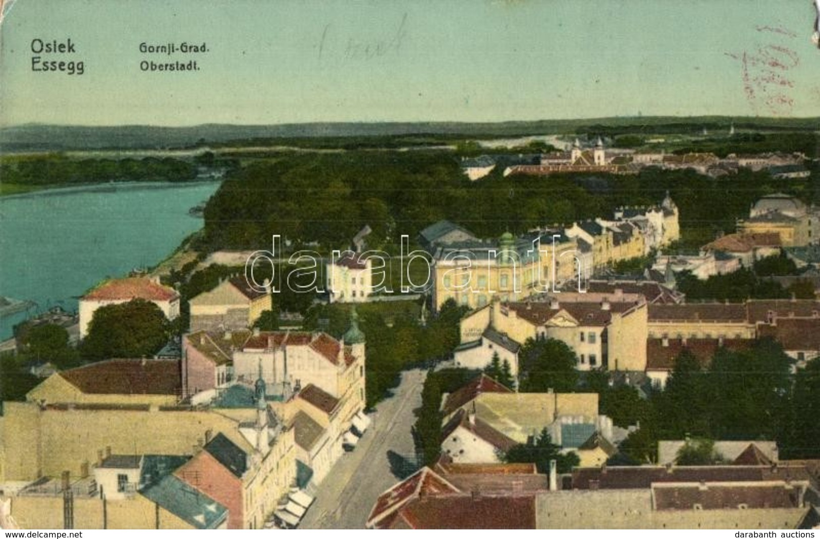 * T4 1910 Eszék, Essegg, Osijek; Gornji Grad / Oberstadt / Felsővárosi Látkép / General View (EM) - Zonder Classificatie